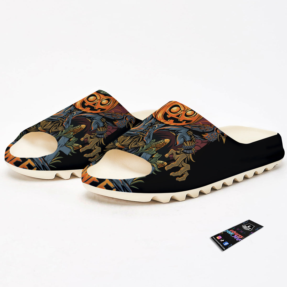 Halloween Scarecrow Print Sandals-grizzshop