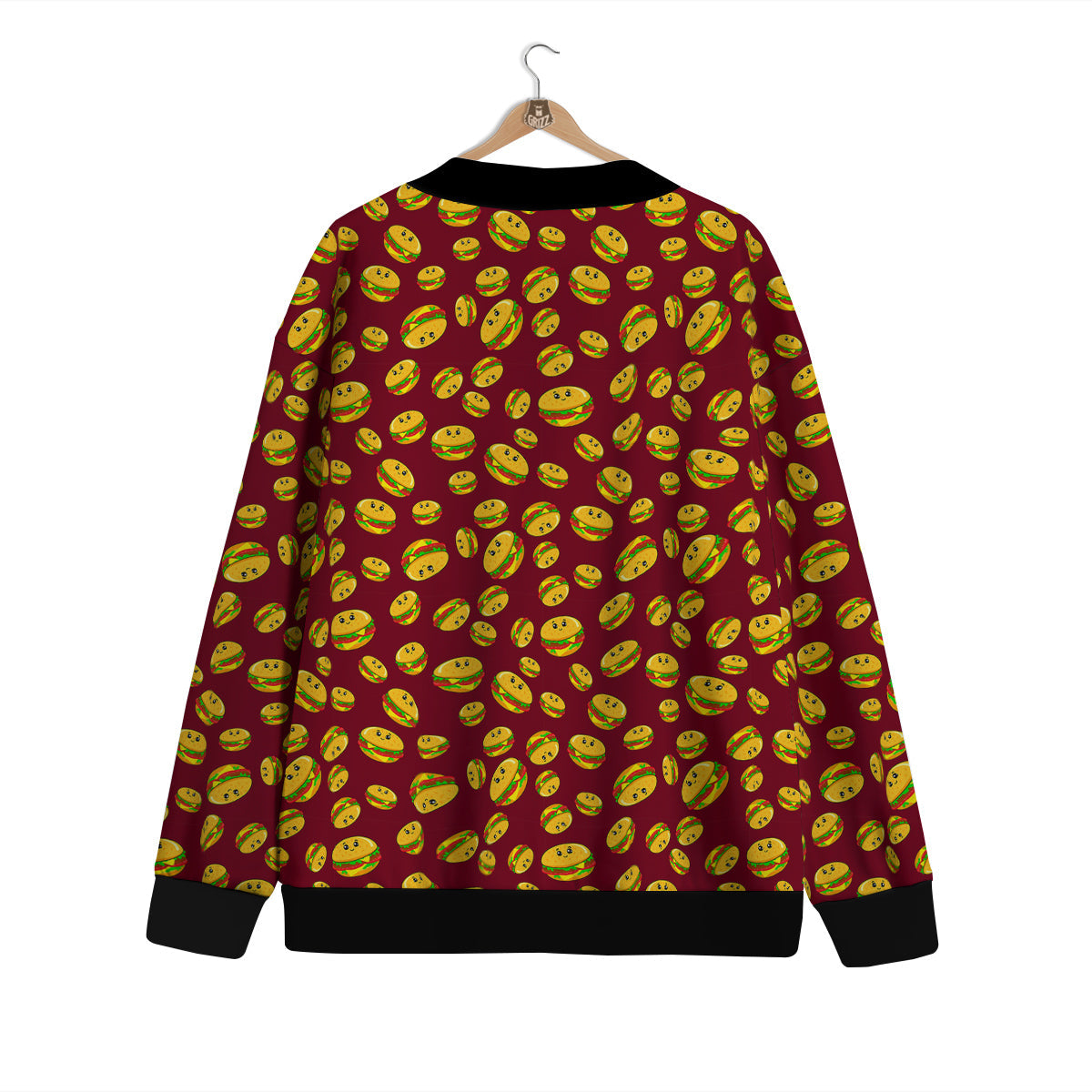 Hamburger Cute Print Pattern Cardigan-grizzshop