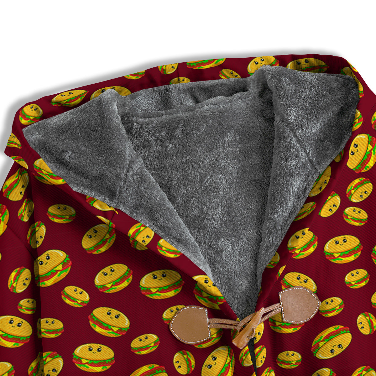 Hamburger Cute Print Pattern Men's Windbreaker Jacket-grizzshop