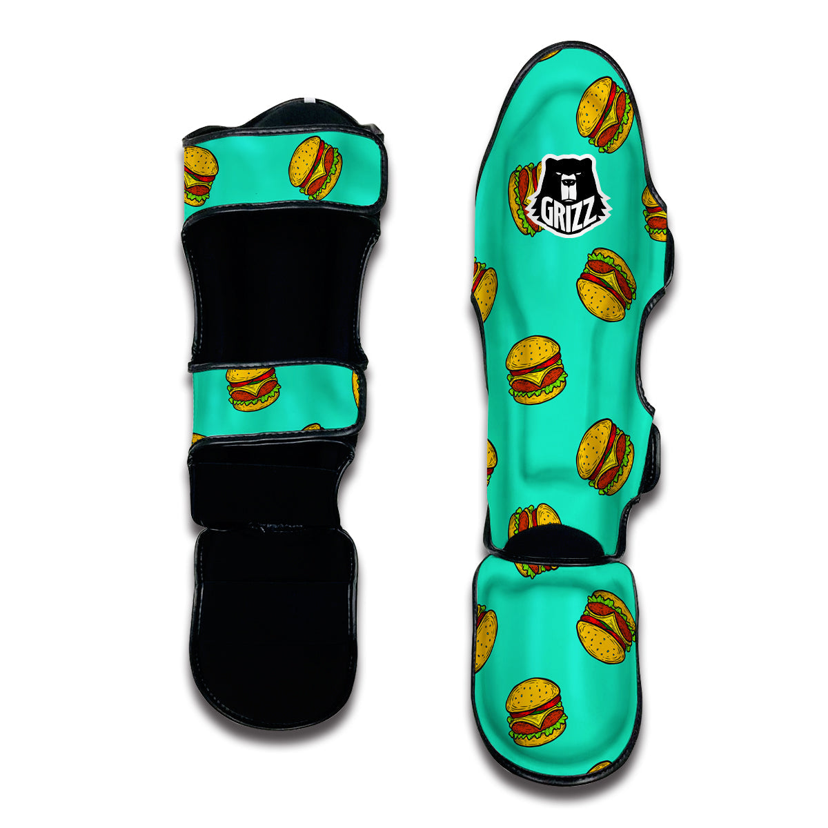 Hamburger Pastel Muay Thai Shin Guards-grizzshop