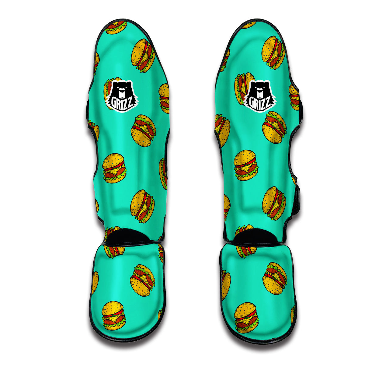 Hamburger Pastel Muay Thai Shin Guards-grizzshop