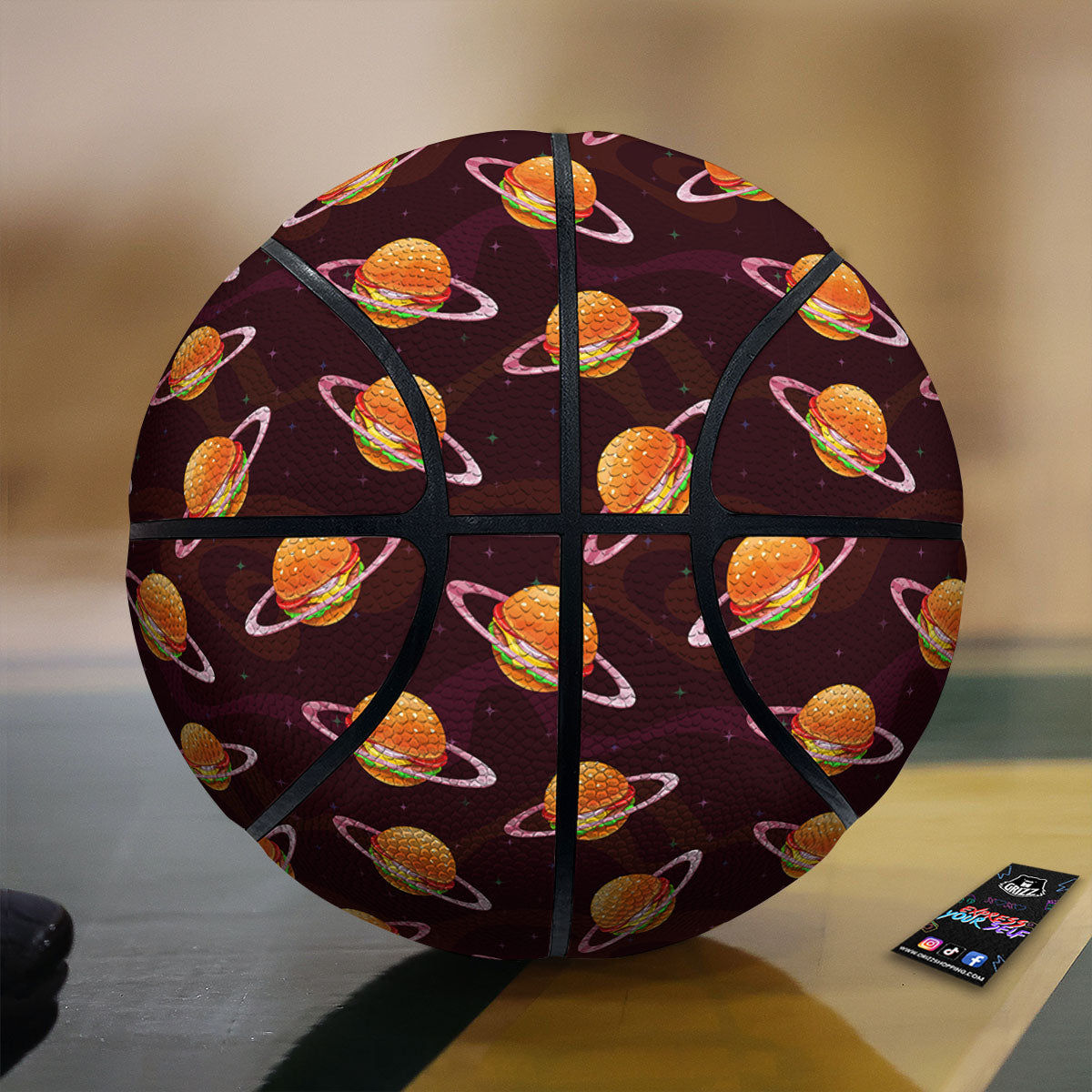 Hamburger Planet Print Pattern Basketball-grizzshop