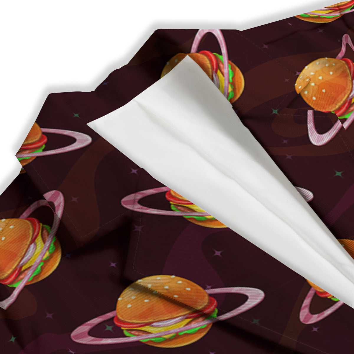 Hamburger Planet Print Pattern Women's Blazer-grizzshop