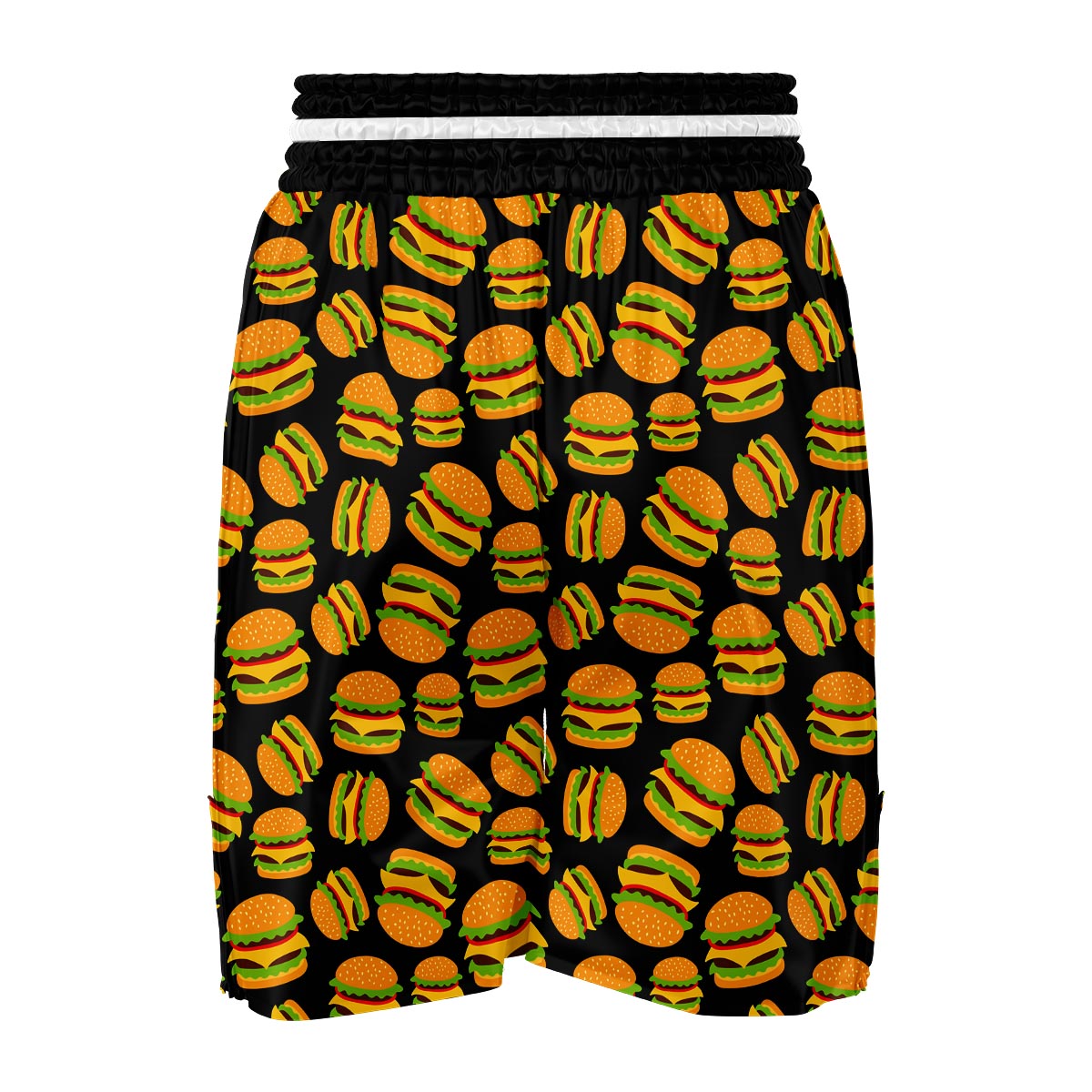 Hamburger Print Boxing Shorts-grizzshop