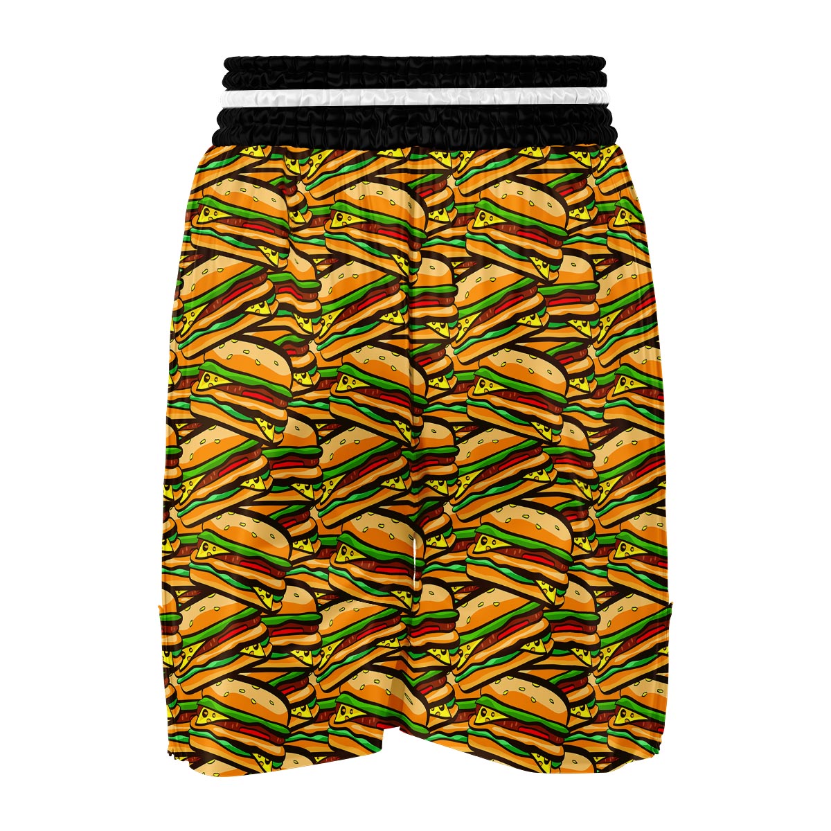 Hamburger Print Pattern Boxing Shorts-grizzshop