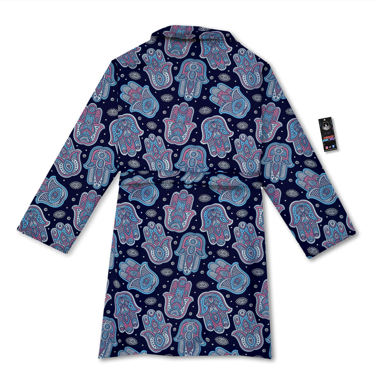 Hamsa Boho Print Pattern Bathrobe-grizzshop