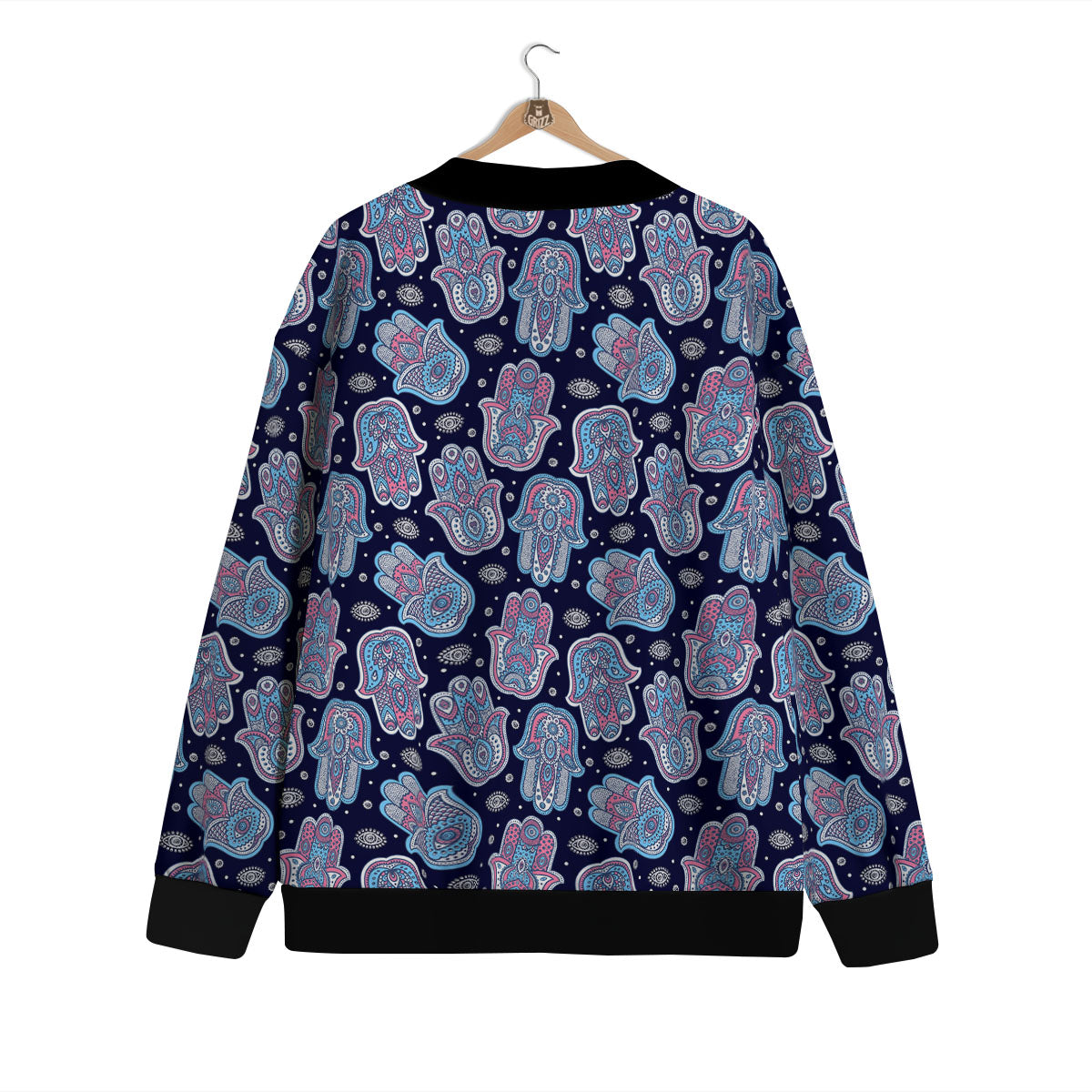 Hamsa Boho Print Pattern Cardigan-grizzshop