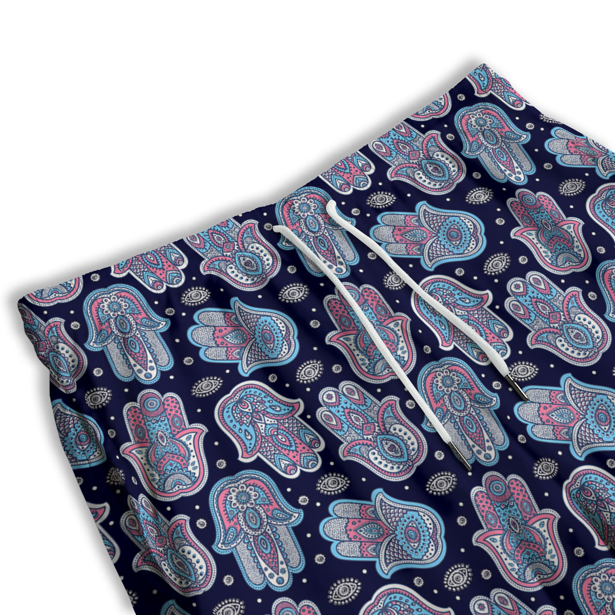 Hamsa Boho Print Pattern Men's Athletic Shorts