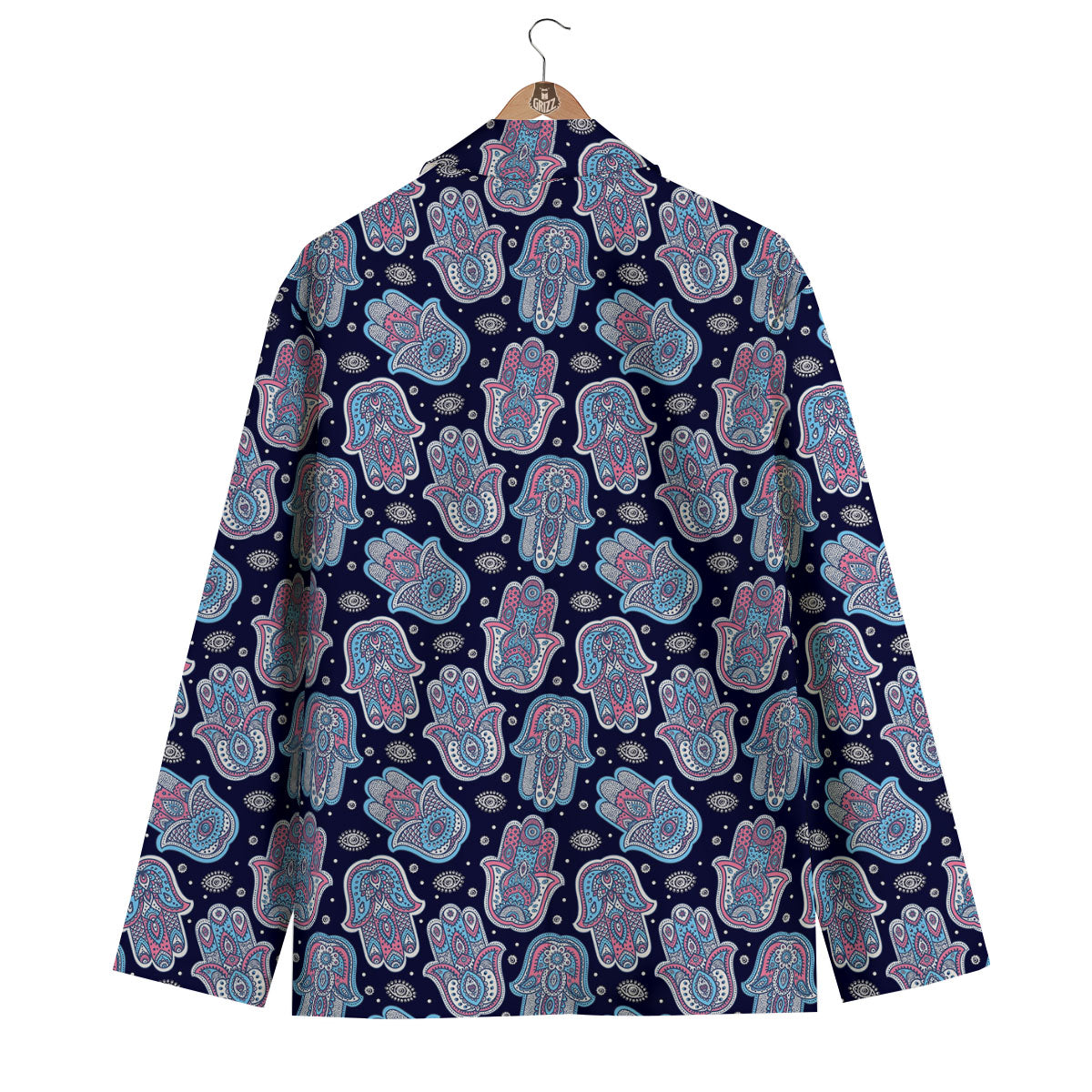 Hamsa Boho Print Pattern Men's Blazer-grizzshop