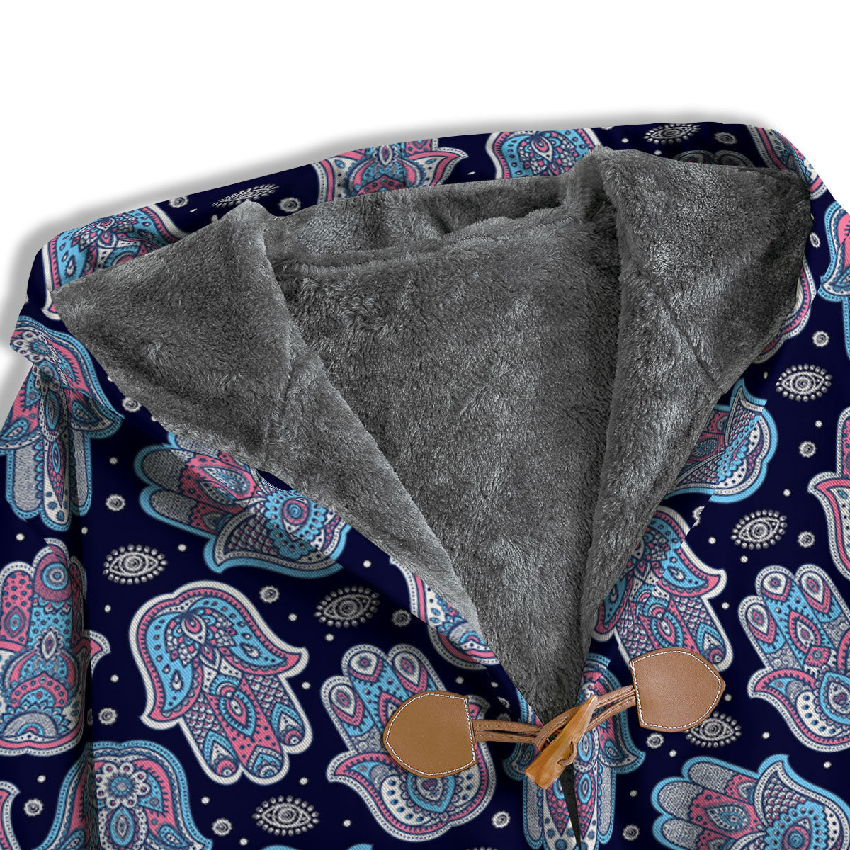 Hamsa Boho Print Pattern Men's Windbreaker Jacket-grizzshop