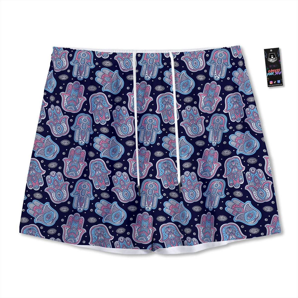 Giraffe Exotic Tropical Print Pattern Mesh Shorts