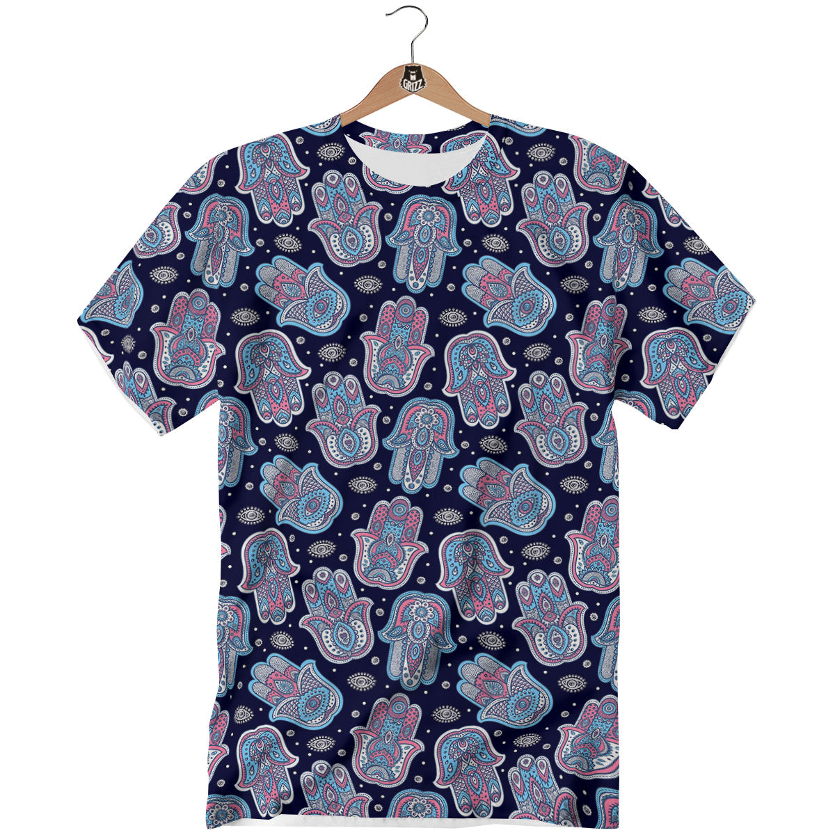Hamsa Boho Print Pattern T-Shirt-grizzshop