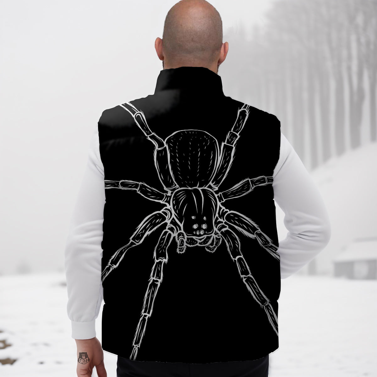 Hamsa Elephant Mandala Print Down Vest
