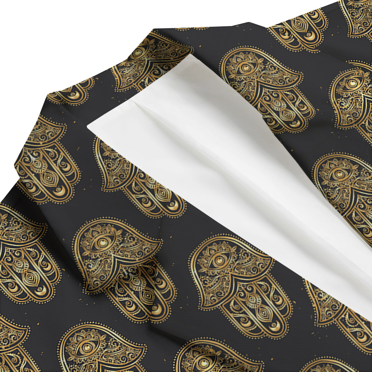 Hamsa Evil Eye Pattern Print Men's Blazer-grizzshop