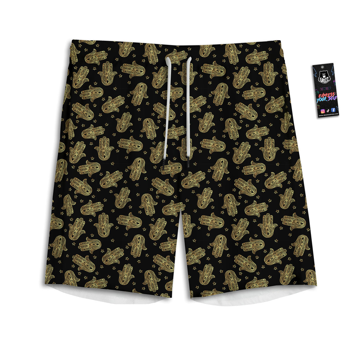 Jack Russell Terrier Happy Print Pattern Men's Athletic Shorts