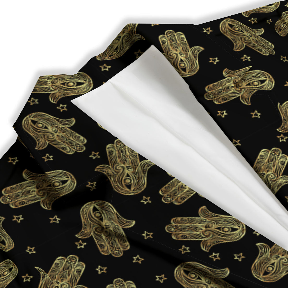 Hamsa Gold Print Pattern Women's Blazer-grizzshop