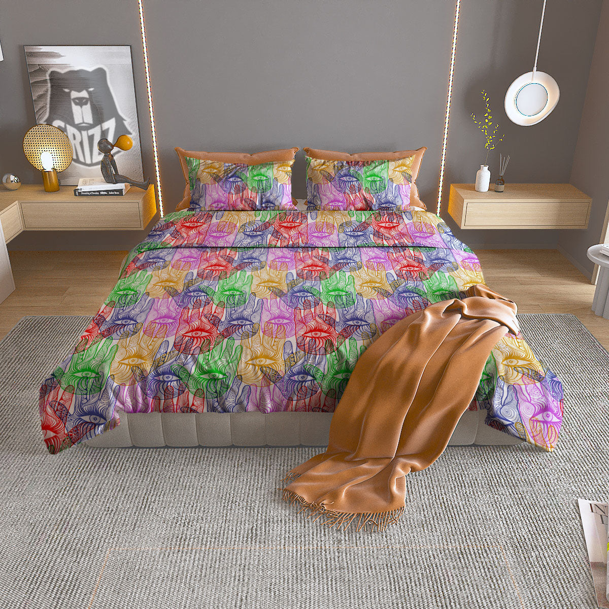 Giraffe Funny Print Duvet Cover Bedding Set