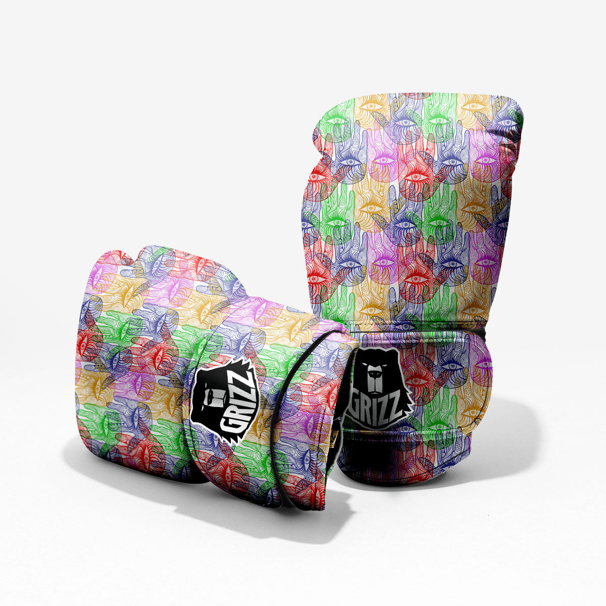 Hamsa Hand Colorful Print Pro Boxing Glove