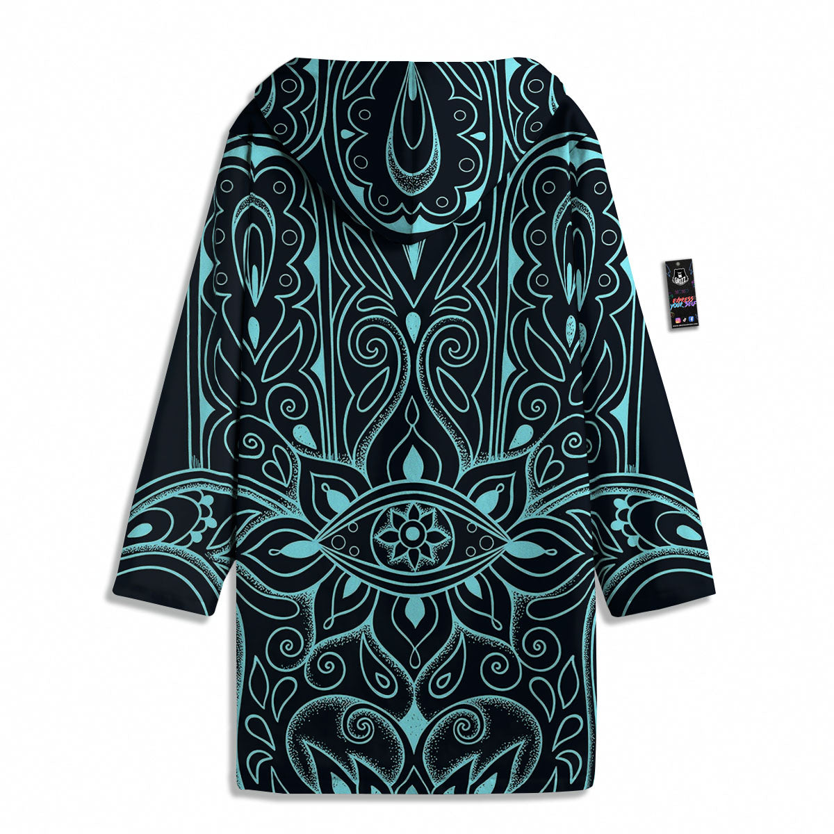 Hamsa Hand Fatima Spirital Print Men's Windbreaker Jacket-grizzshop