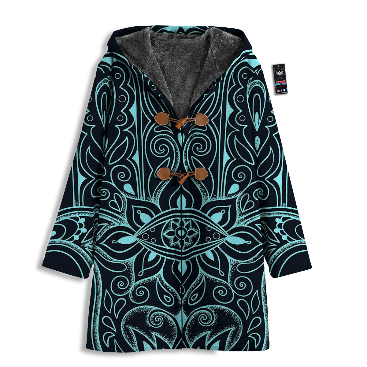 Hamsa Hand Fatima Spirital Print Men's Windbreaker Jacket-grizzshop