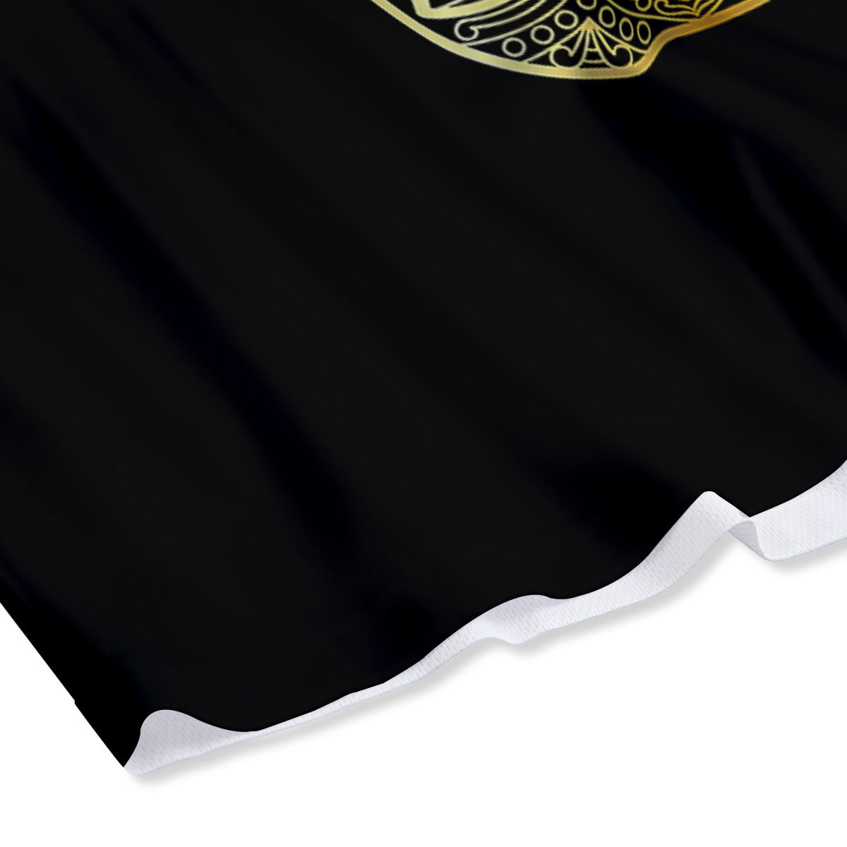 Hamsa Hand Gold Print Mesh Shorts