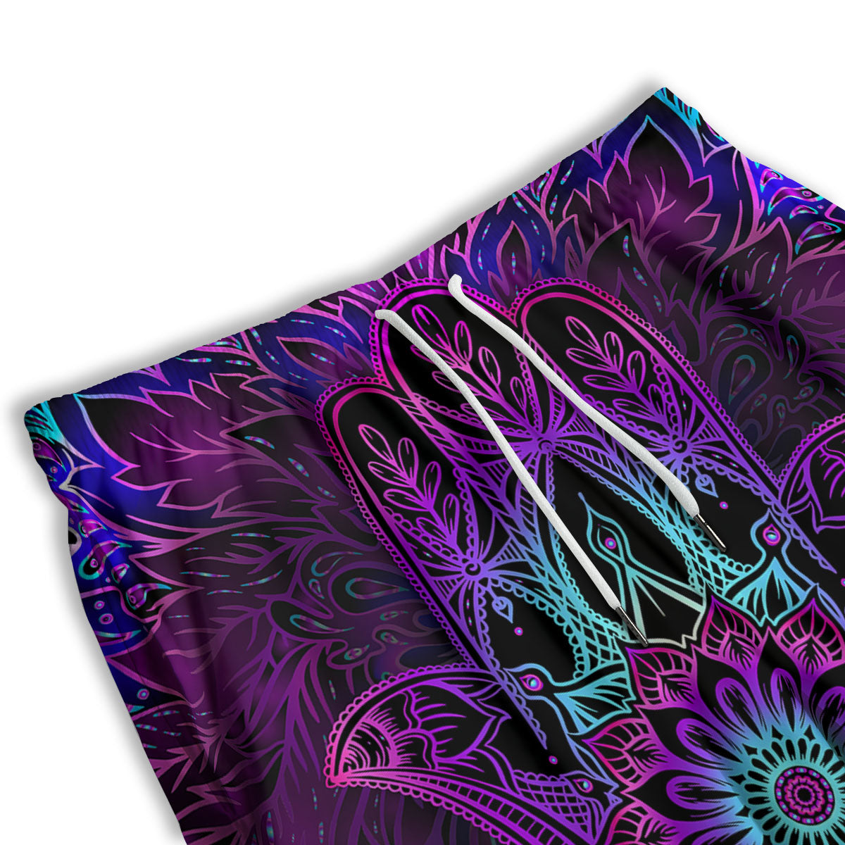 Hamsa Hand Purple Print Men's Athletic Shorts