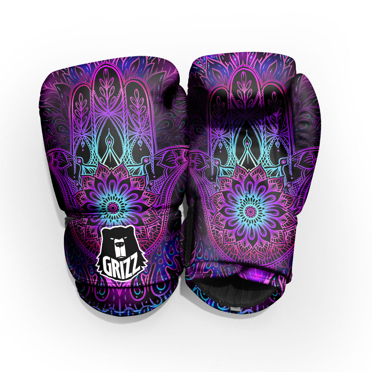 Hamsa Hand Purple Print Pro Boxing Glove