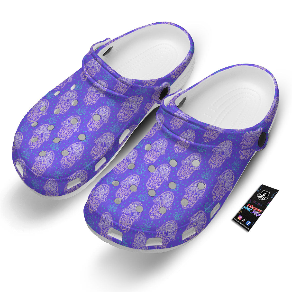 Hamsa Indian Print Pattern Clog-grizzshop