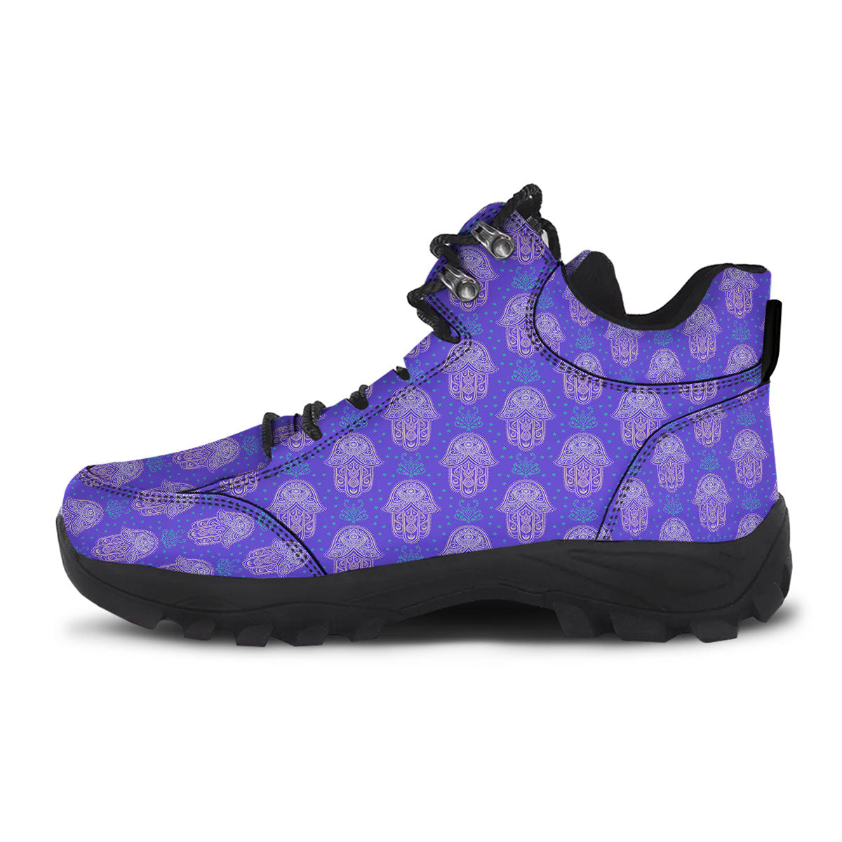 Hamsa Indian Print Pattern Hiking Shoes-grizzshop