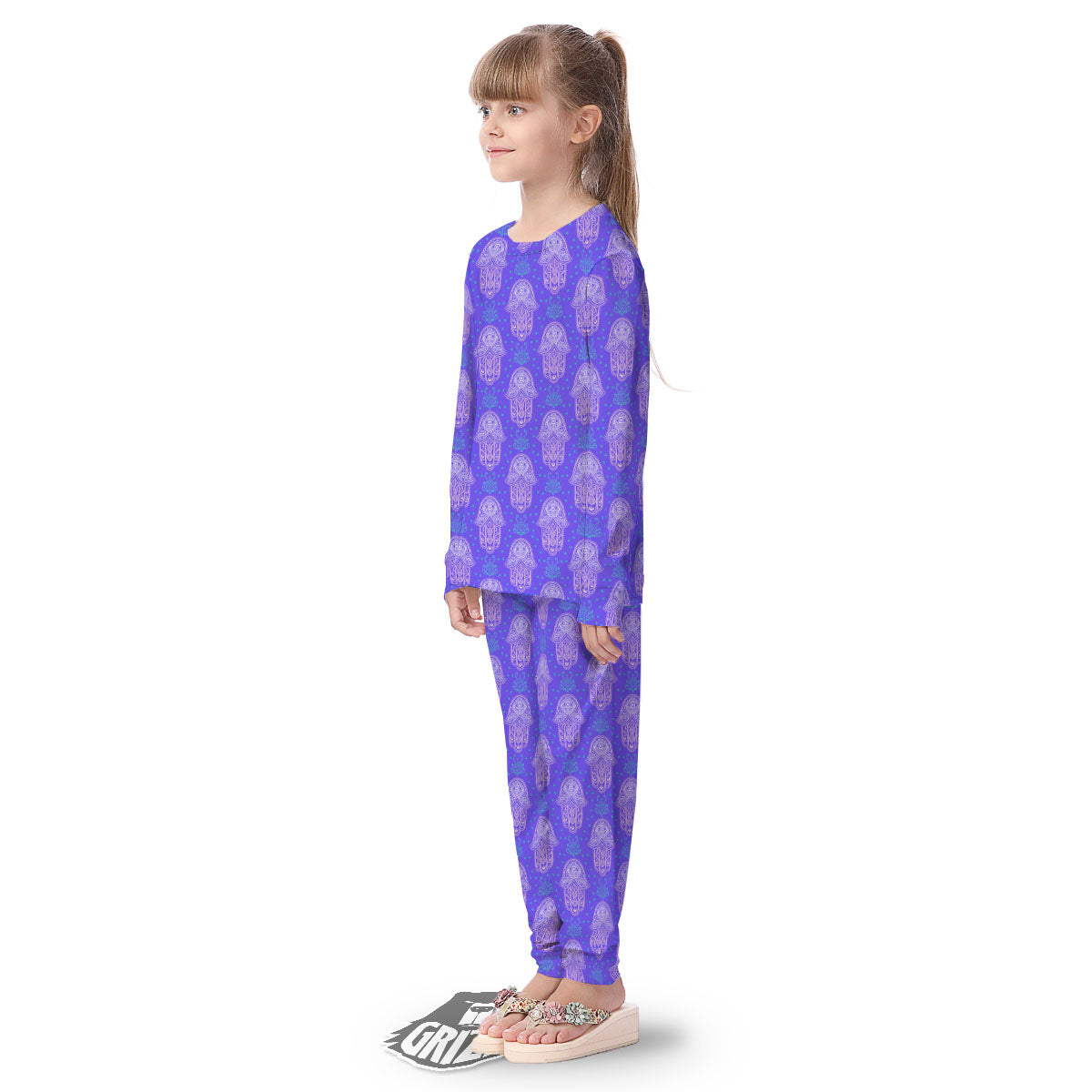 Hamsa Indian Print Pattern Kid's Pajamas-grizzshop