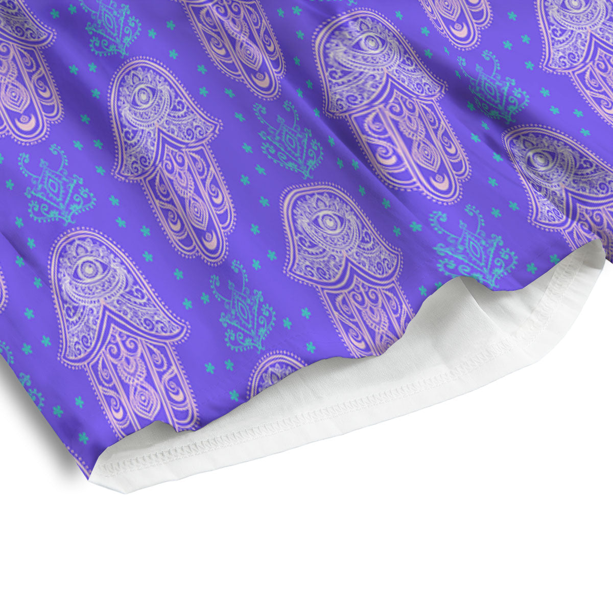 Hamsa Indian Print Pattern Men's Athletic Shorts