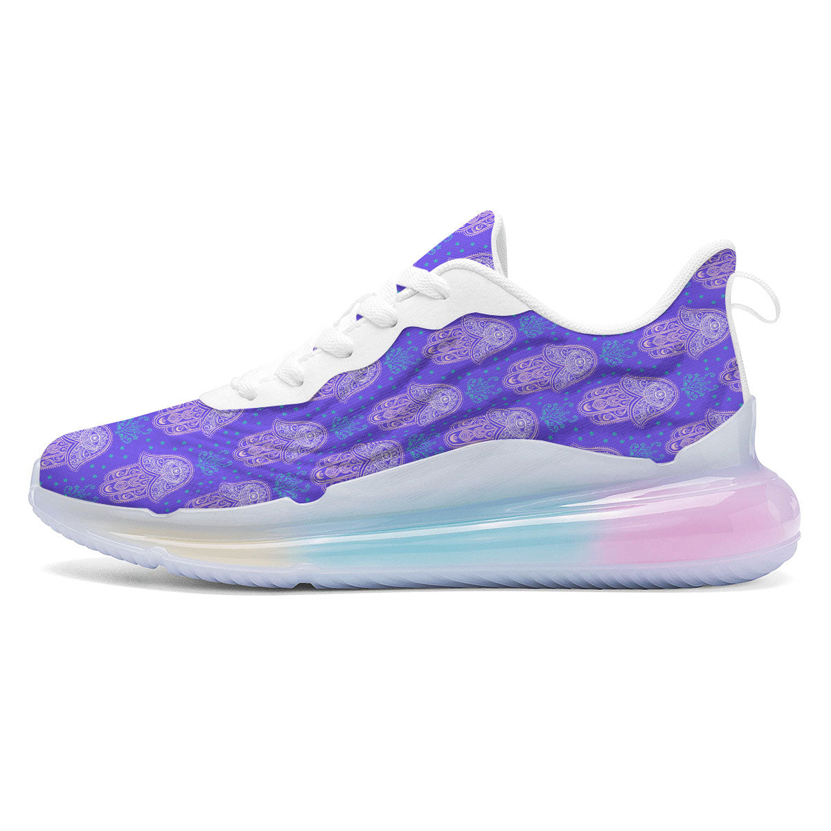 Hamsa Indian Print Pattern Running Sneakers-grizzshop