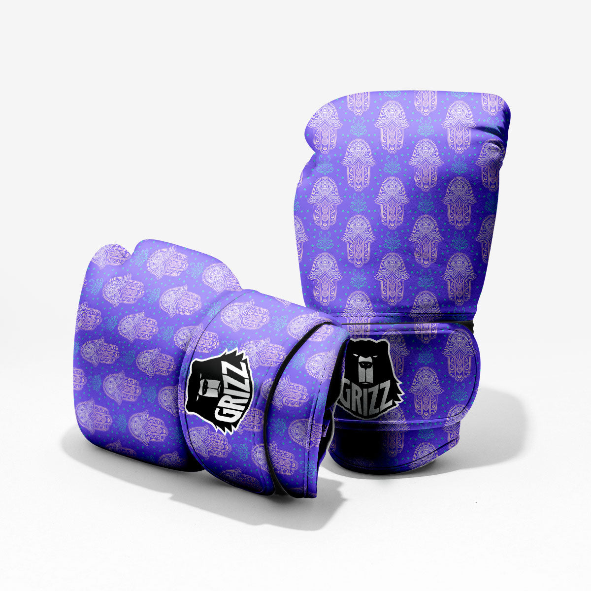 Hamsa Indian Print Pattern Pro Boxing Glove