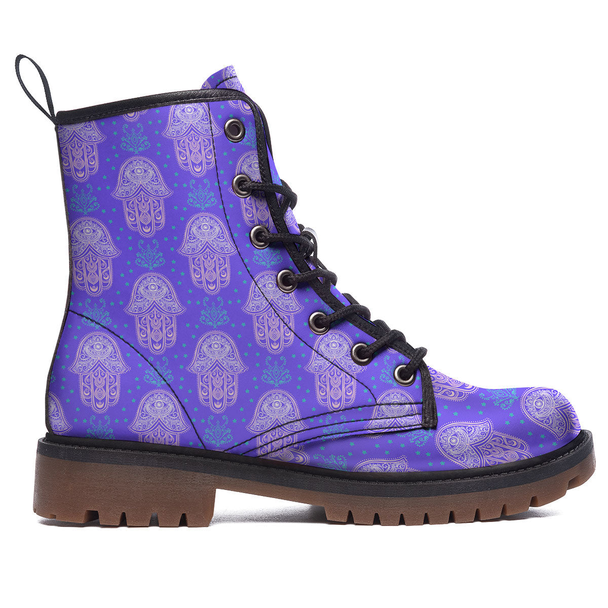 Hamsa Indian Print Pattern Work Boots-grizzshop