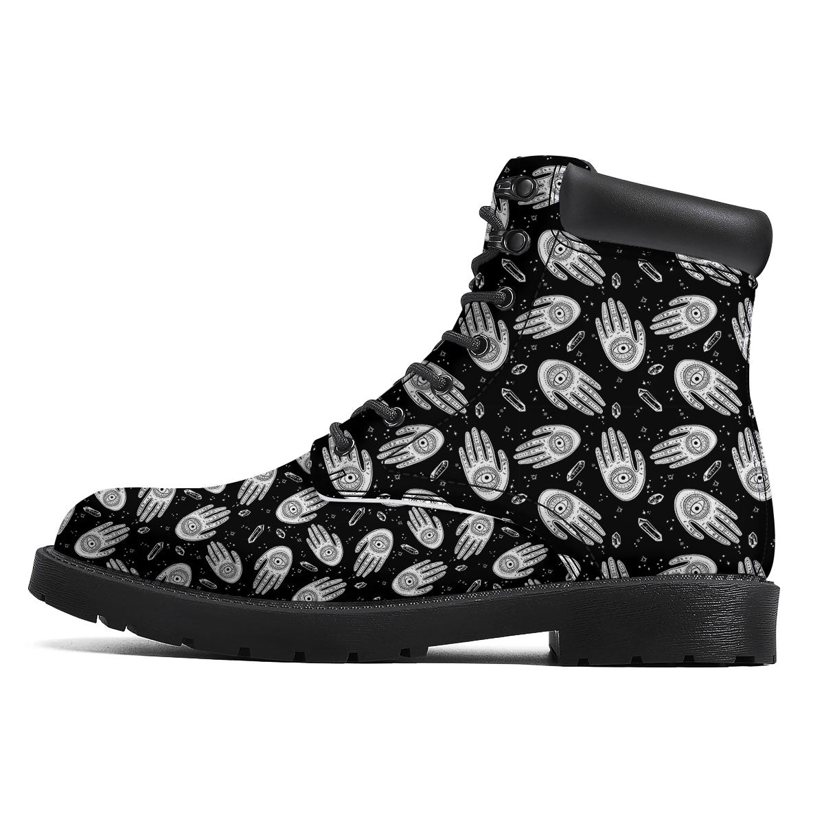 Hamsa Symbol Print Pattern Boots-grizzshop