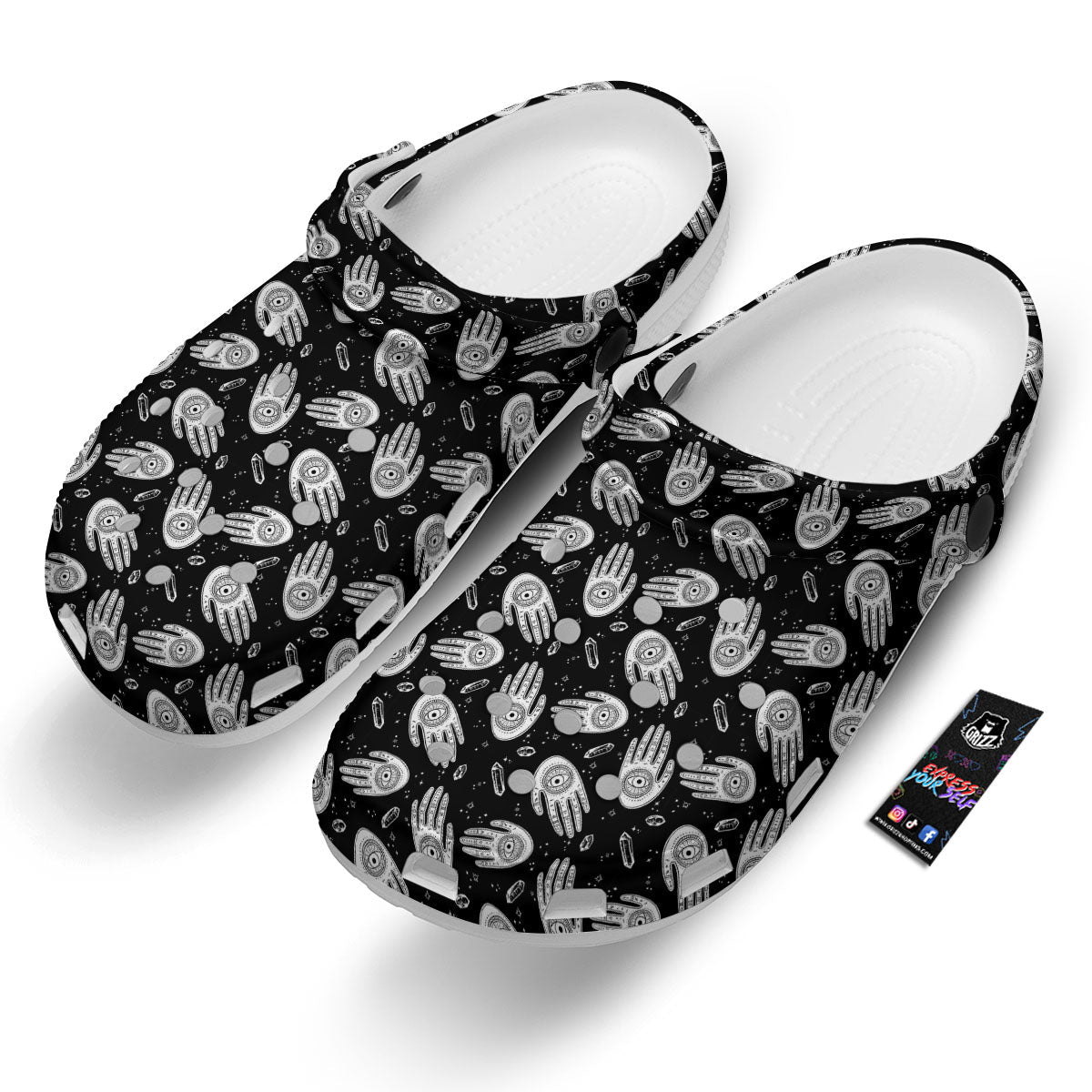 Hamsa Symbol Print Pattern Clog-grizzshop