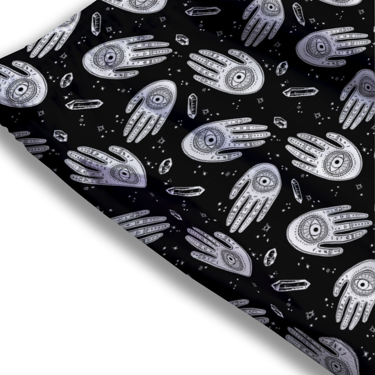 Hamsa Symbol Print Pattern Mesh Shorts