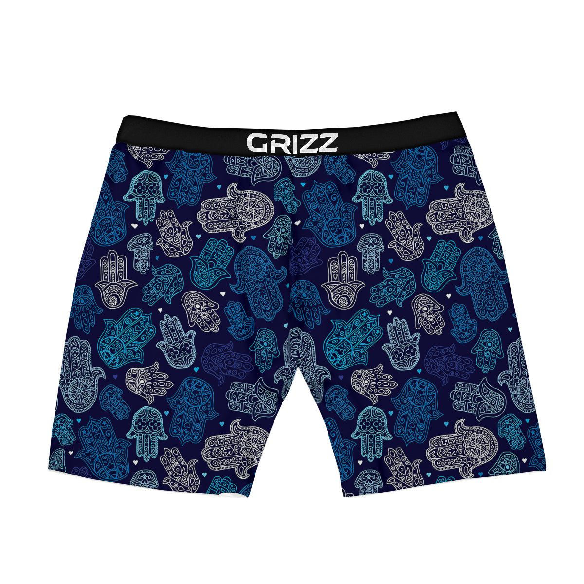 Hamsa Turquoise Print Pattern Boxer Briefs-grizzshop