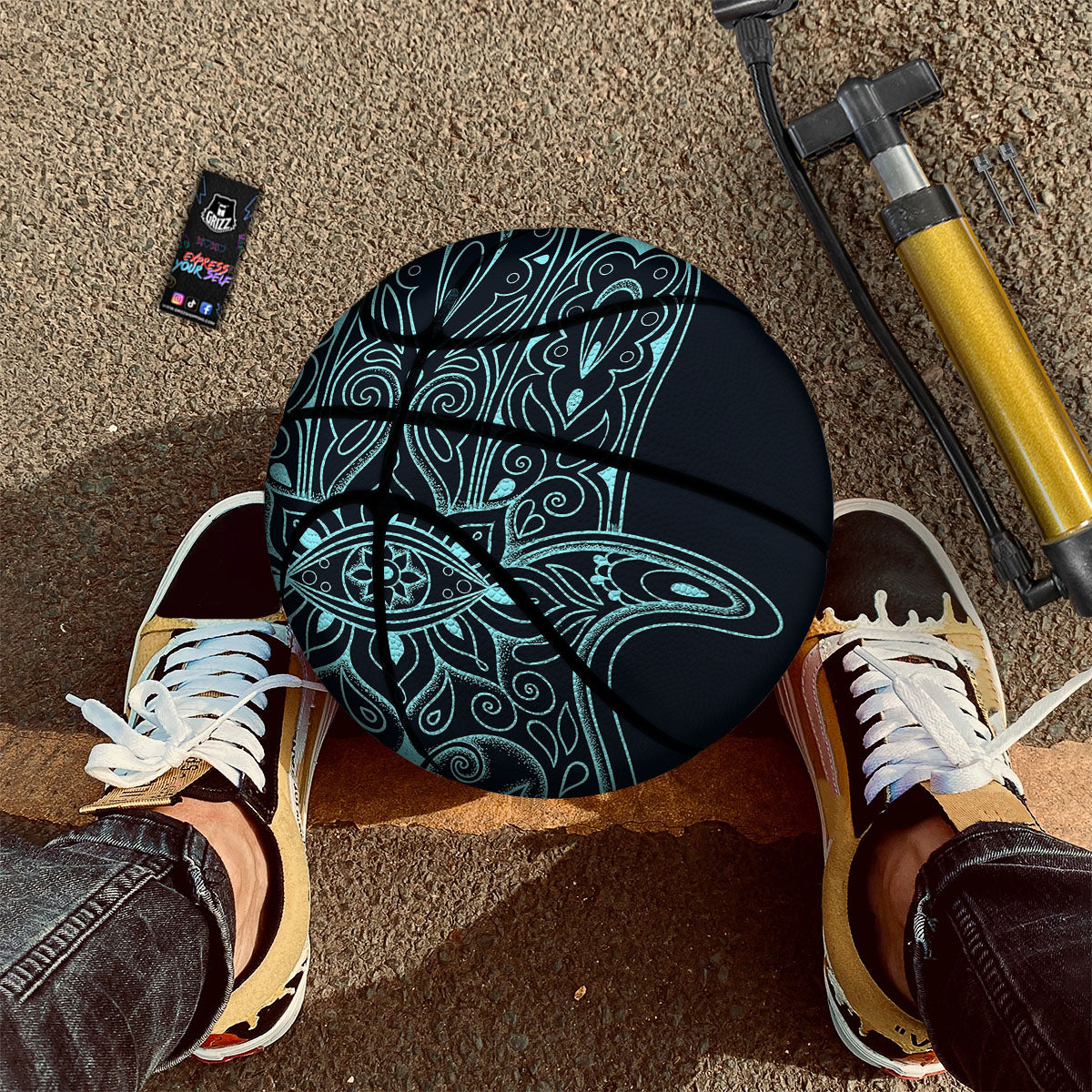 Grey Digital Camo Black Print Pattern Basketball