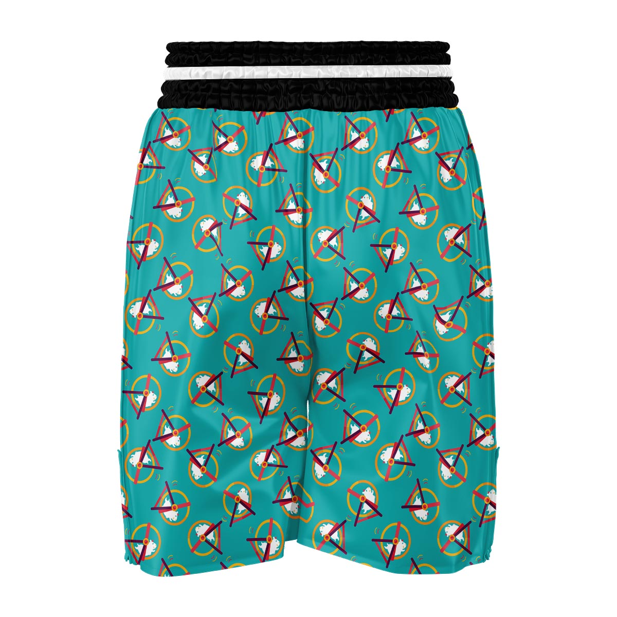 Hamster Pattern Print Boxing Shorts-grizzshop