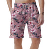 Hand Drawn Hibiscus Print Men's Shorts-grizzshop