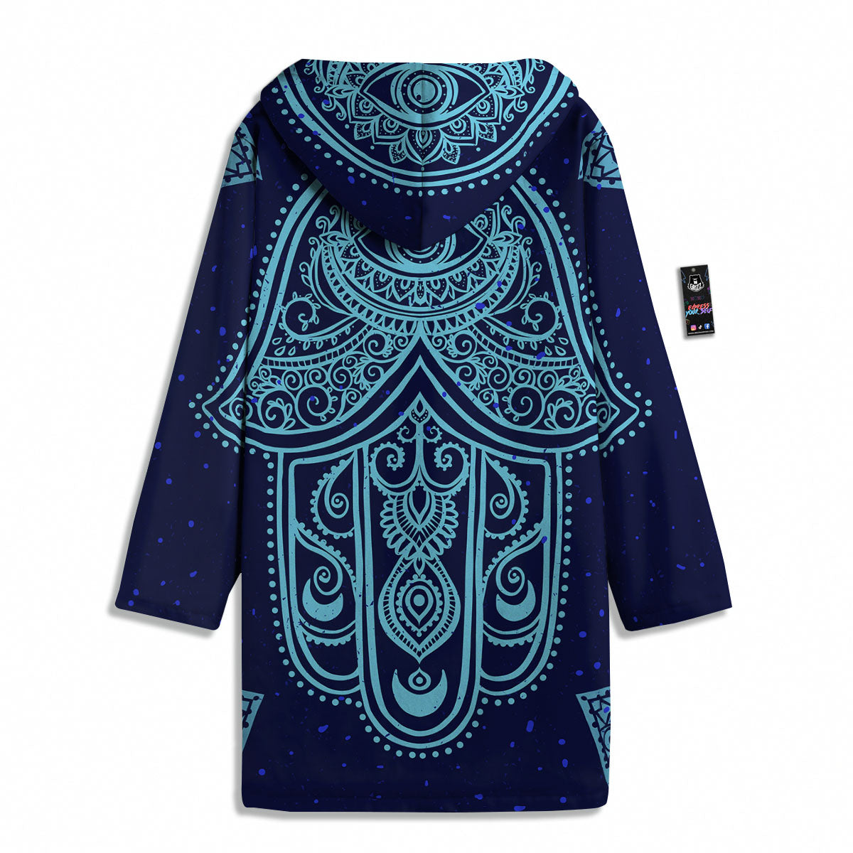 Hand Indian Hamsa Print Men's Windbreaker Jacket-grizzshop