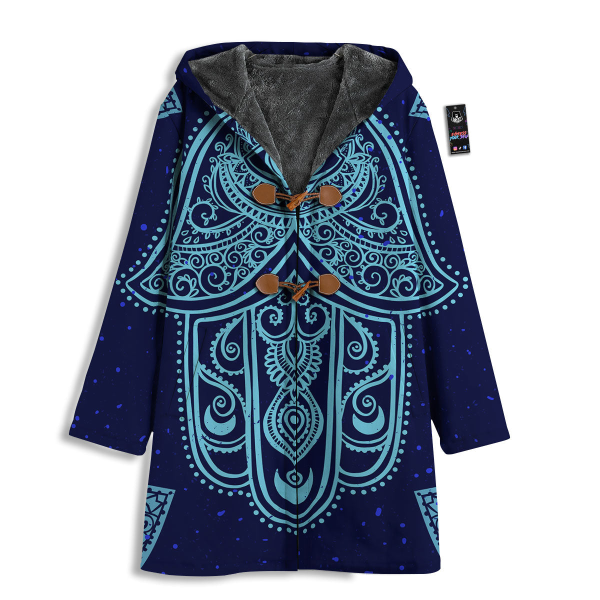 Hand Indian Hamsa Print Men's Windbreaker Jacket-grizzshop