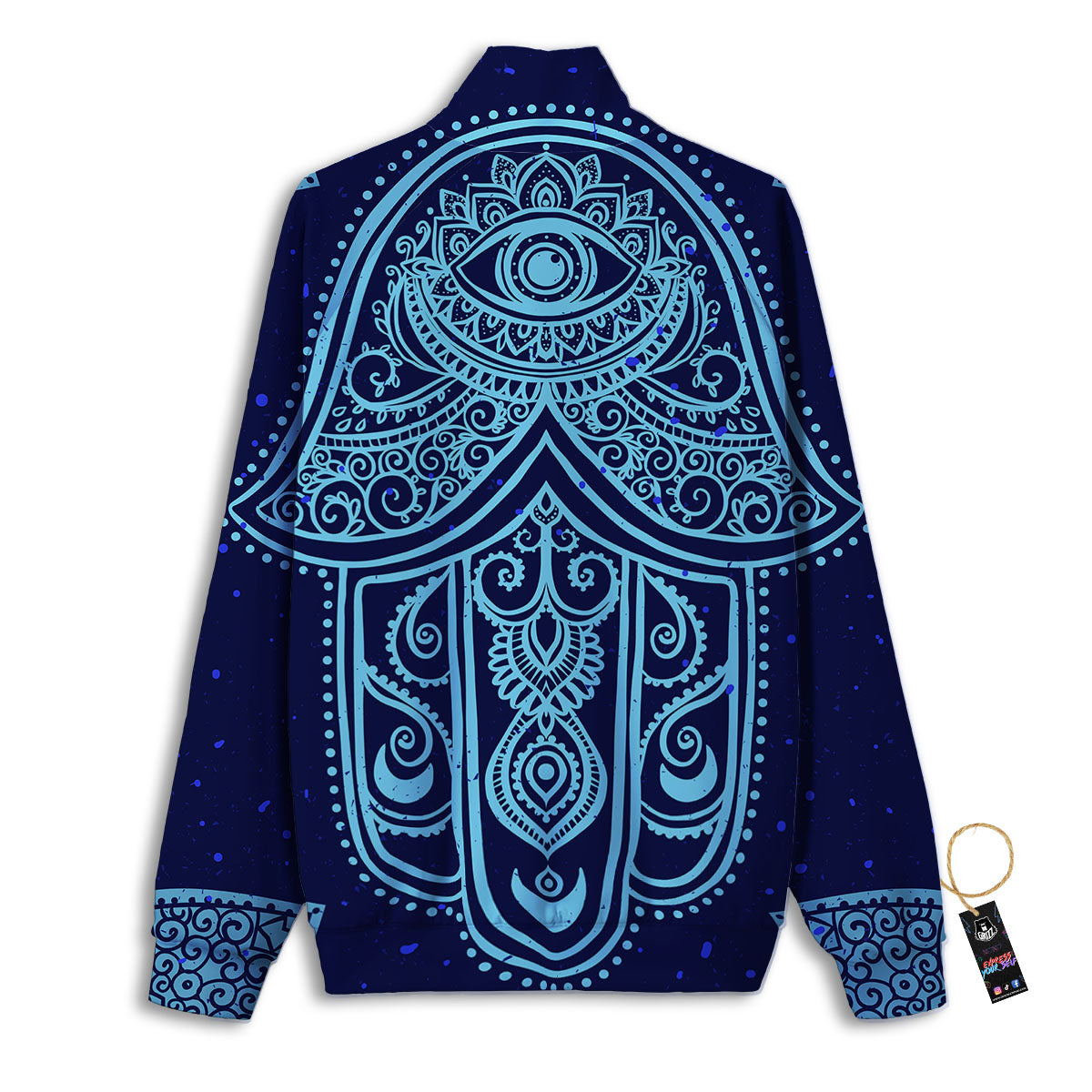 Hand Indian Hamsa Print Track Jacket-grizzshop