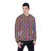 Hand Sign Gay Pride Print Pattern Baseball Jacket-grizzshop