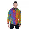 Hand Sign Gay Pride Print Pattern Baseball Jacket-grizzshop