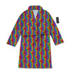 Hand Sign Gay Pride Print Pattern Bathrobe-grizzshop