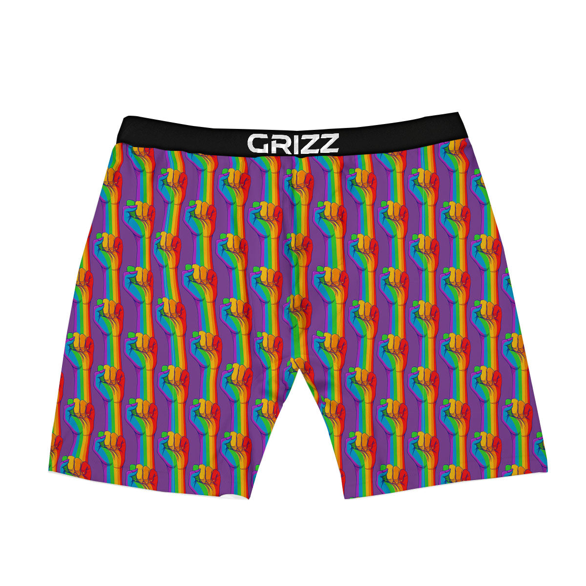 Hand Sign Gay Pride Print Pattern Boxer Briefs-grizzshop