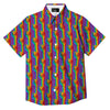 Hand Sign Gay Pride Print Pattern Button Up Shirt-grizzshop