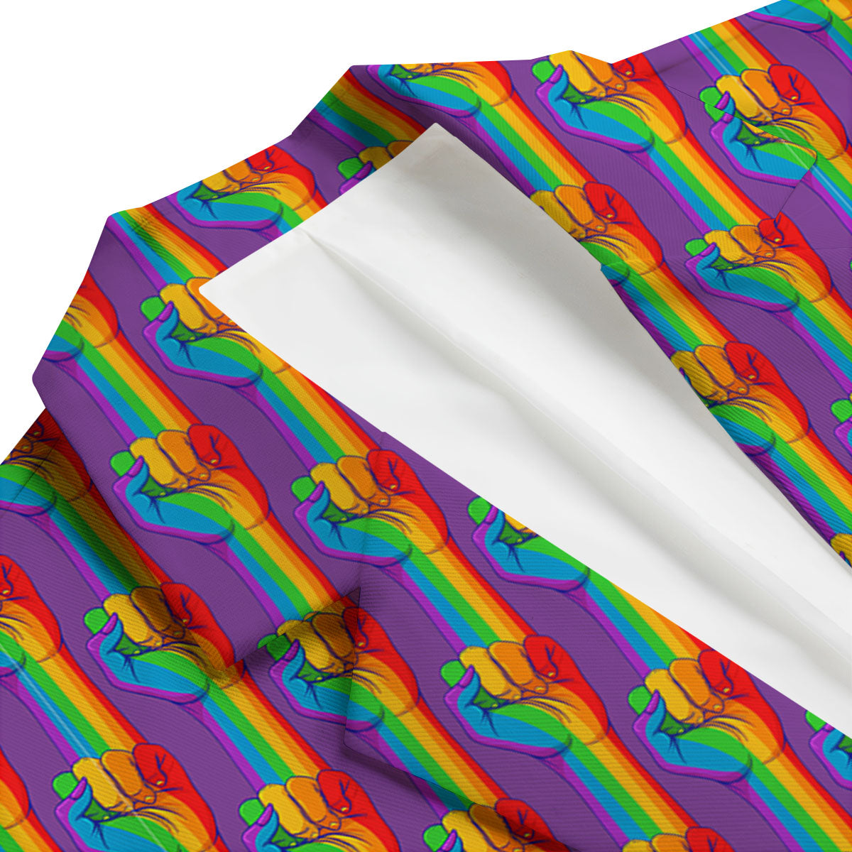 Hand Sign Gay Pride Print Pattern Men's Blazer-grizzshop